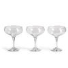 Gifi Lot de 3 coupes de champagne en verre 27cl