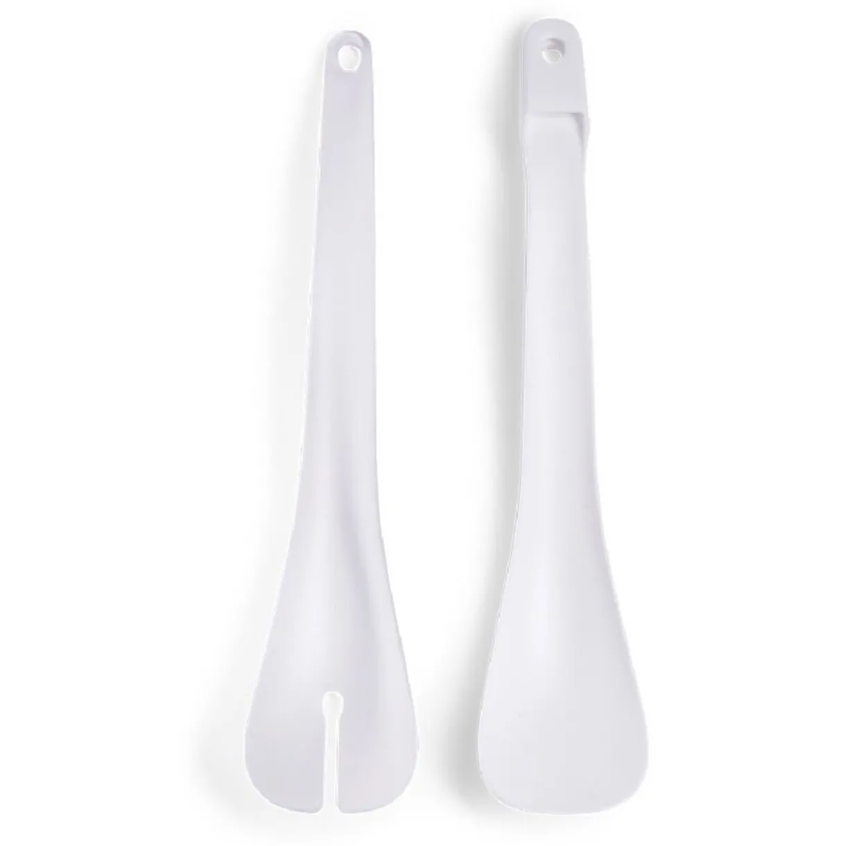 Gifi Lot de 2 couverts à salade plastique blanc L.31cm Best