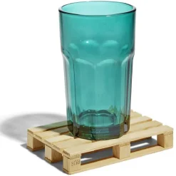 Gifi Lot de 4 dessous de verre en bois style palette 12x8xH2cm Outlet