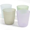 Gifi Lot de 4 gobelets pour enfant Ø7,7xH.8,5cm plastique coloré