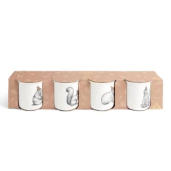 Gifi Lot de 4 mugs animaux 33,5cl