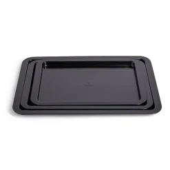 Gifi Lot de 3 plaques à four métal noir 38/43/48x29cm Hot