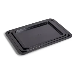 Gifi Lot de 3 plaques à four métal noir 38/43/48x29cm Hot