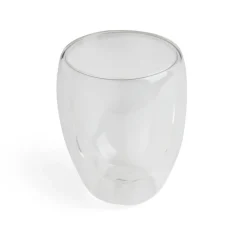 Gifi Lot de 2 tasses double paroi verre transparent 350ml New