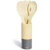 Gifi Lot de 4 ustensiles de cuisine dans pot en bambou Outlet