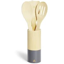 Gifi Lot de 4 ustensiles de cuisine dans pot en bambou Outlet