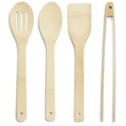 Gifi Lot de 4 ustensiles de cuisine dans pot en bambou Outlet
