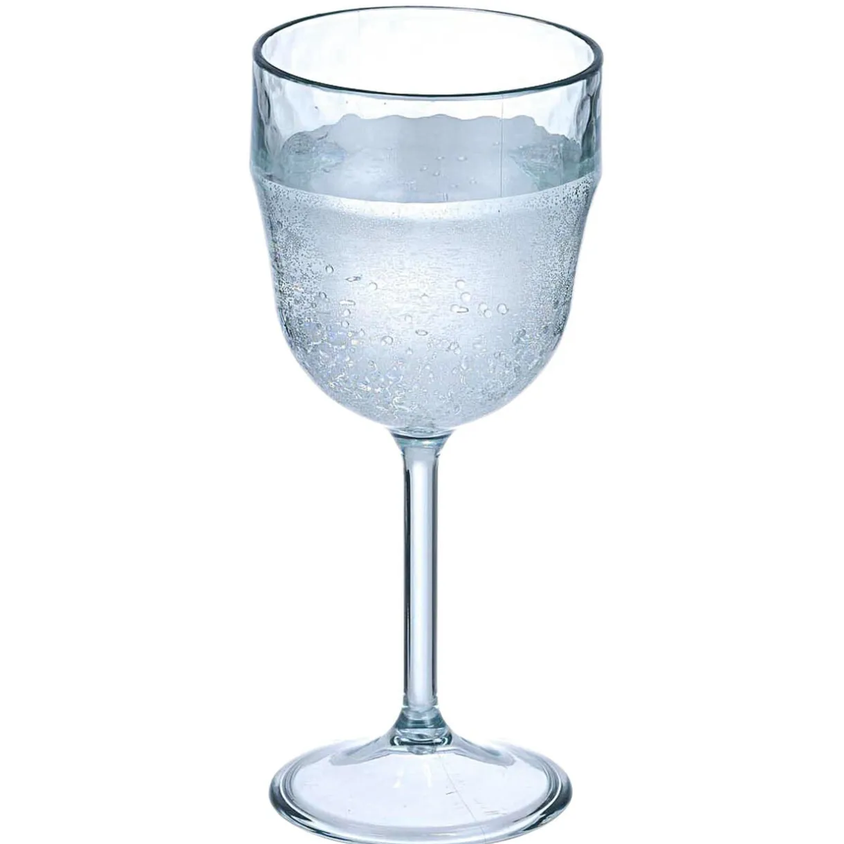 Gifi Lot de 4 verres à pied en plastique effet martelé