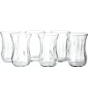 Gifi Lot de 6 verres à thé en verre 11,5cl H8,3cm Best