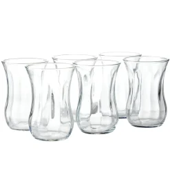 Gifi Lot de 6 verres à thé en verre 11,5cl H8,3cm Best