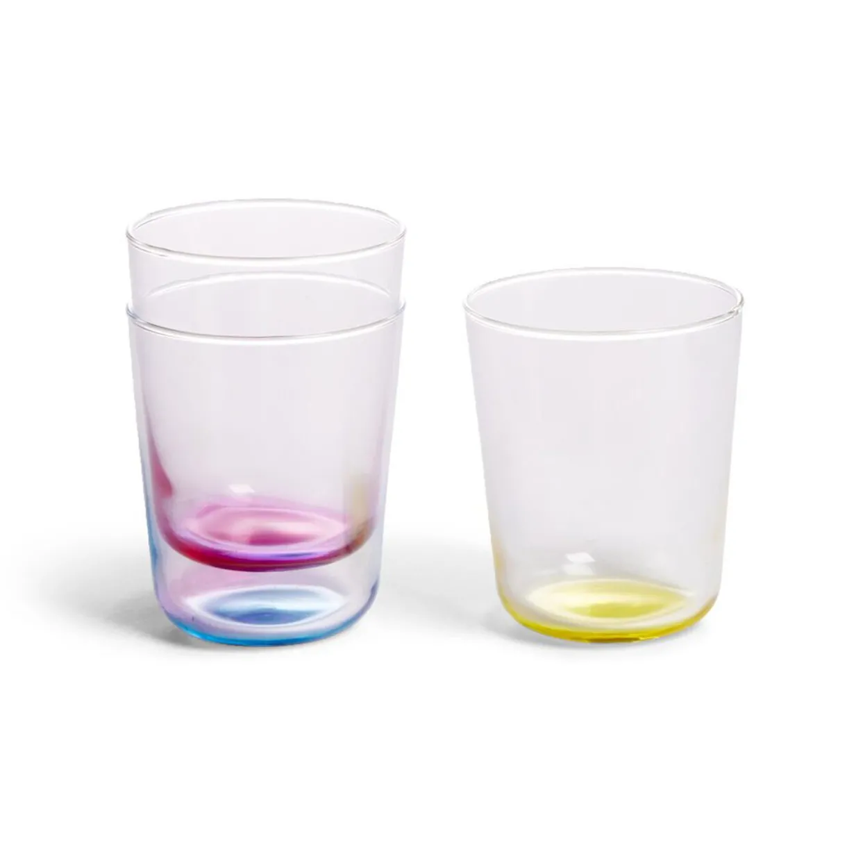 Gifi Lot de 6 verres 31cl transparents avec fond coloré Sale