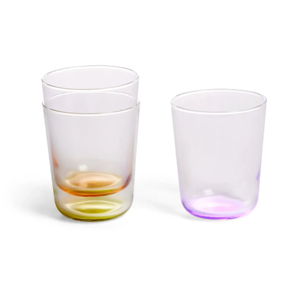 Gifi Lot de 6 verres 31cl transparents avec fond coloré Sale
