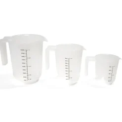 Gifi Lot de 3 verres mesureur 250/500/1000ml plastique blanc transparent Hot
