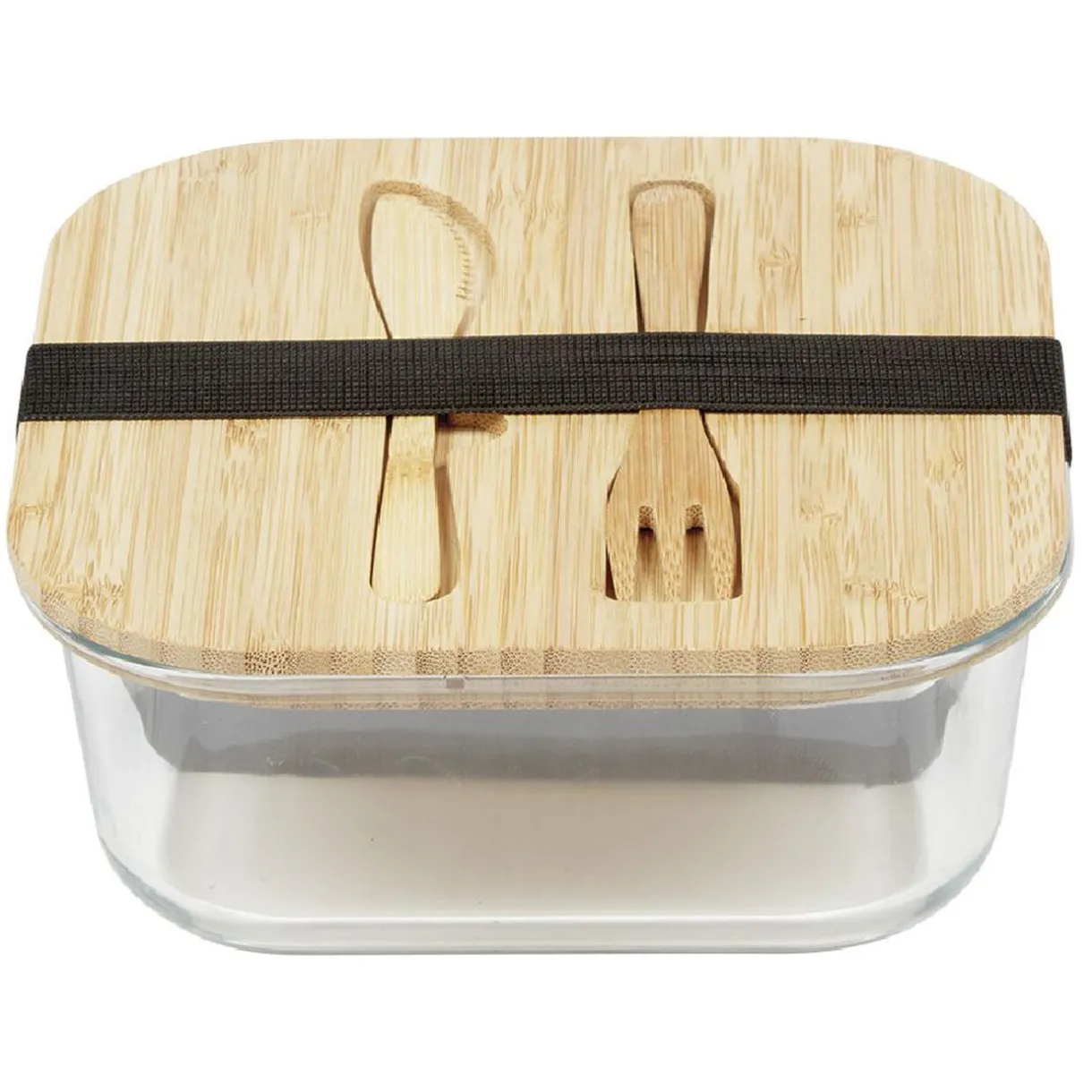 Gifi Luchbox avec couverts bambou et verre 1,1 L Best