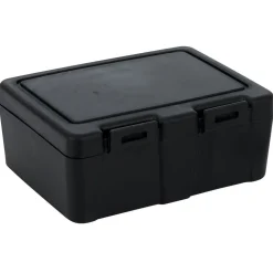 Gifi Lunch box à 2 compartiments - Boîte alimentaire en plastique noir 1L Outlet