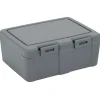 Gifi Lunch box à 2 compartiments - Boîte alimentaire en plastique gris 1L Outlet