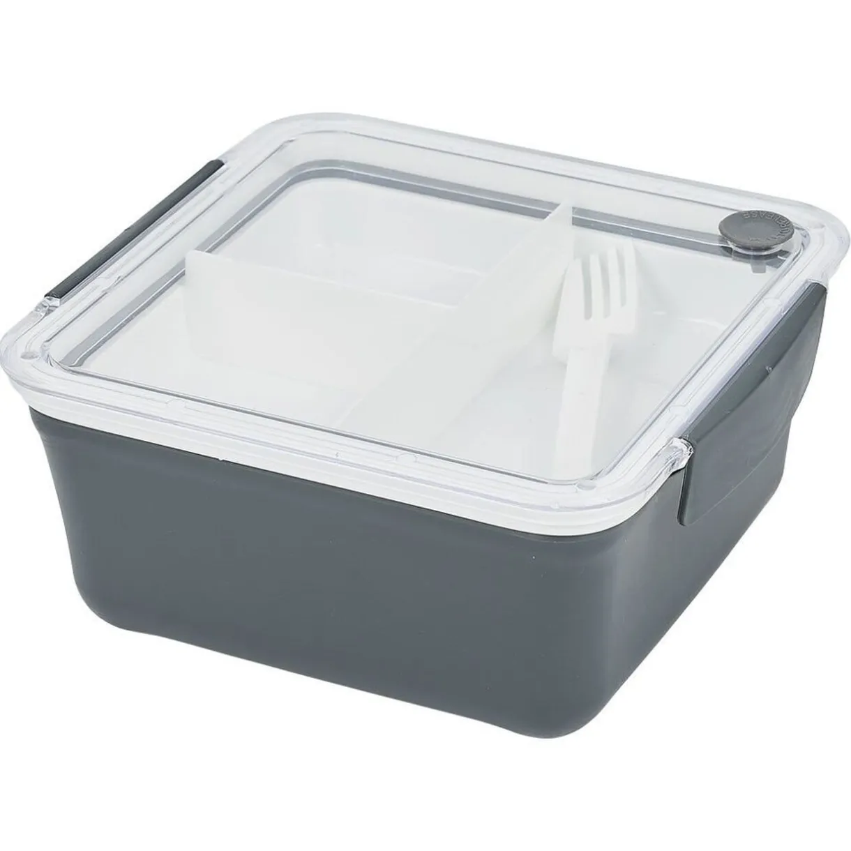 Gifi Lunch box 2 niveaux plastique gris 95cl Best
