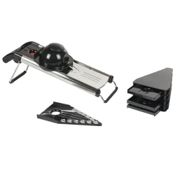 Gifi Mandoline acier noir et gris Hot