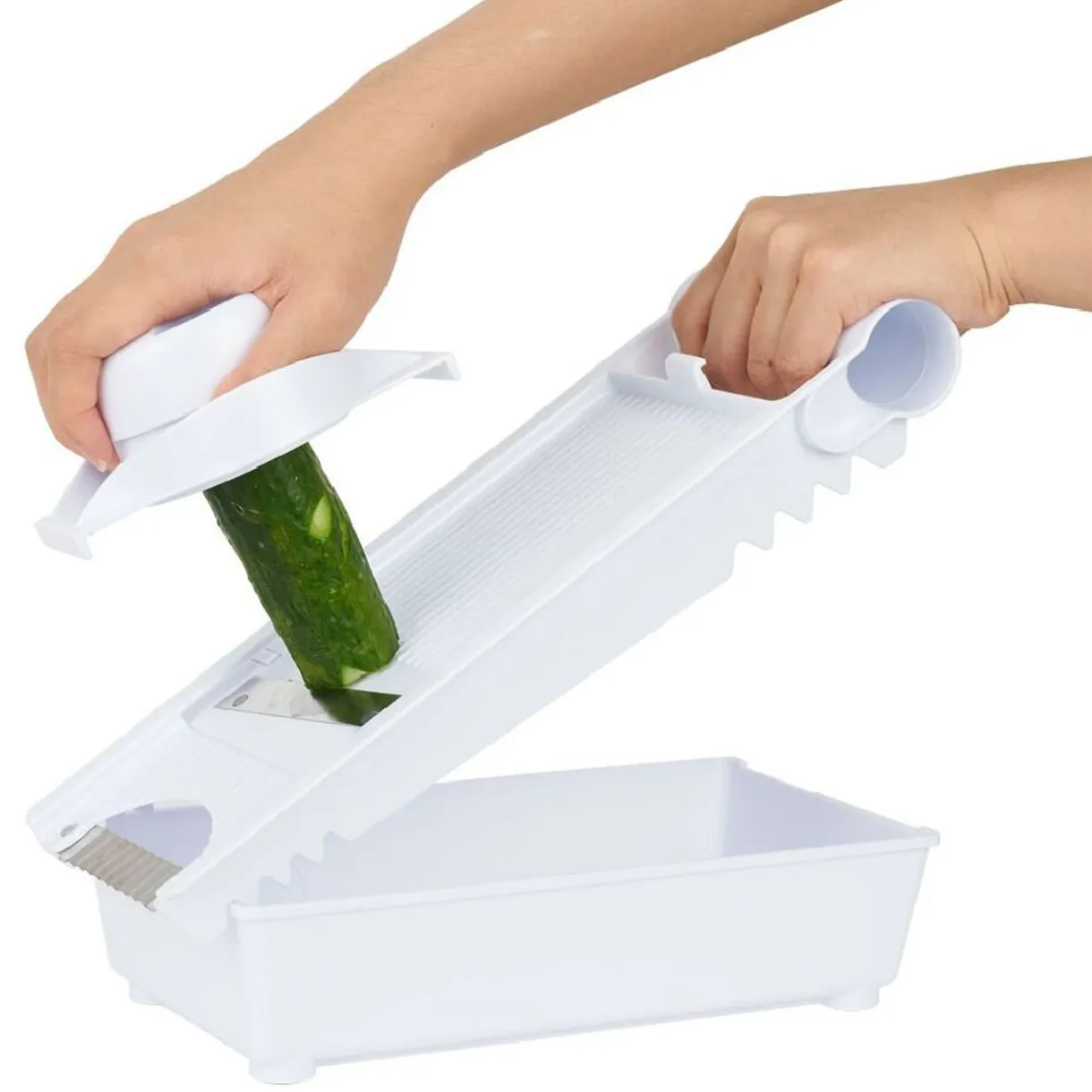 Gifi Mandoline multifonctions 5 en 1 en plastique et inox Discount