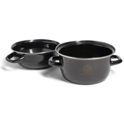 Gifi Marmite à moules avec couvercle acier noir Ø18xH16,5cm Discount