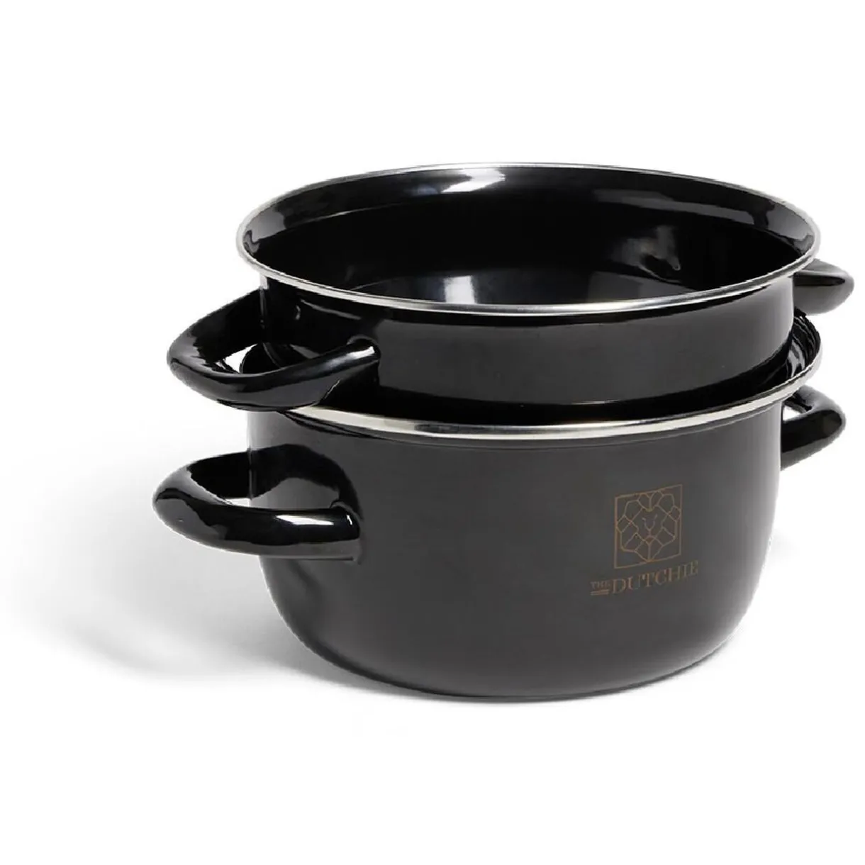 Gifi Marmite à moules avec couvercle acier noir Ø18xH16,5cm Discount