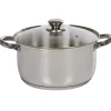 Gifi Marmite inox avec couvercle en verre