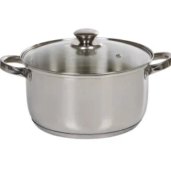 Gifi Marmite inox avec couvercle en verre