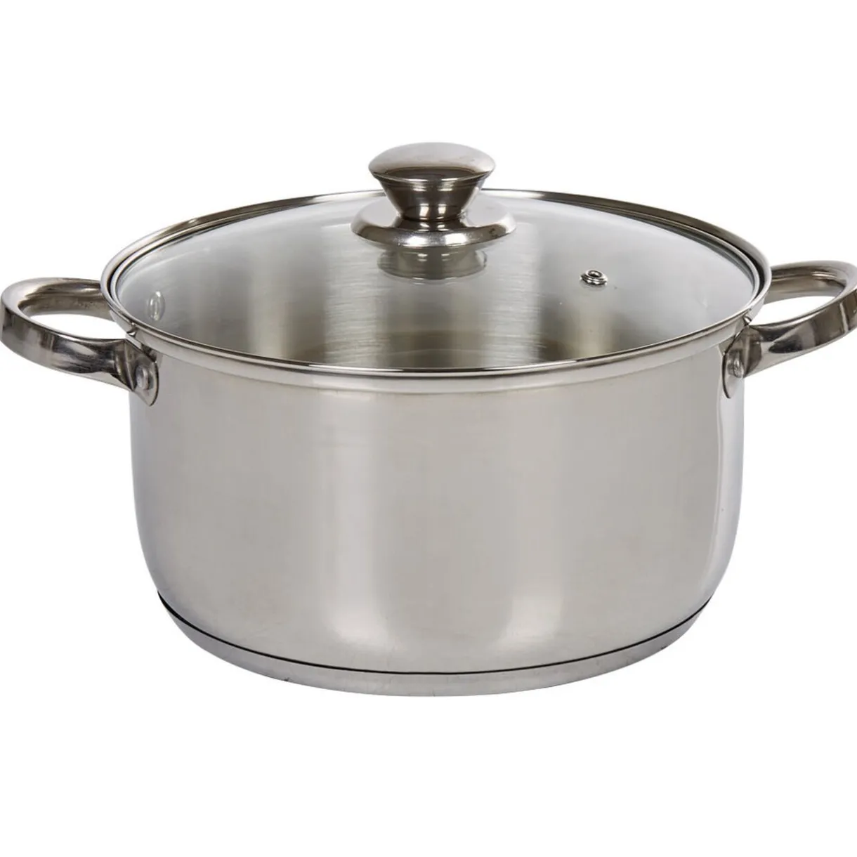 Gifi Marmite inox avec couvercle en verre