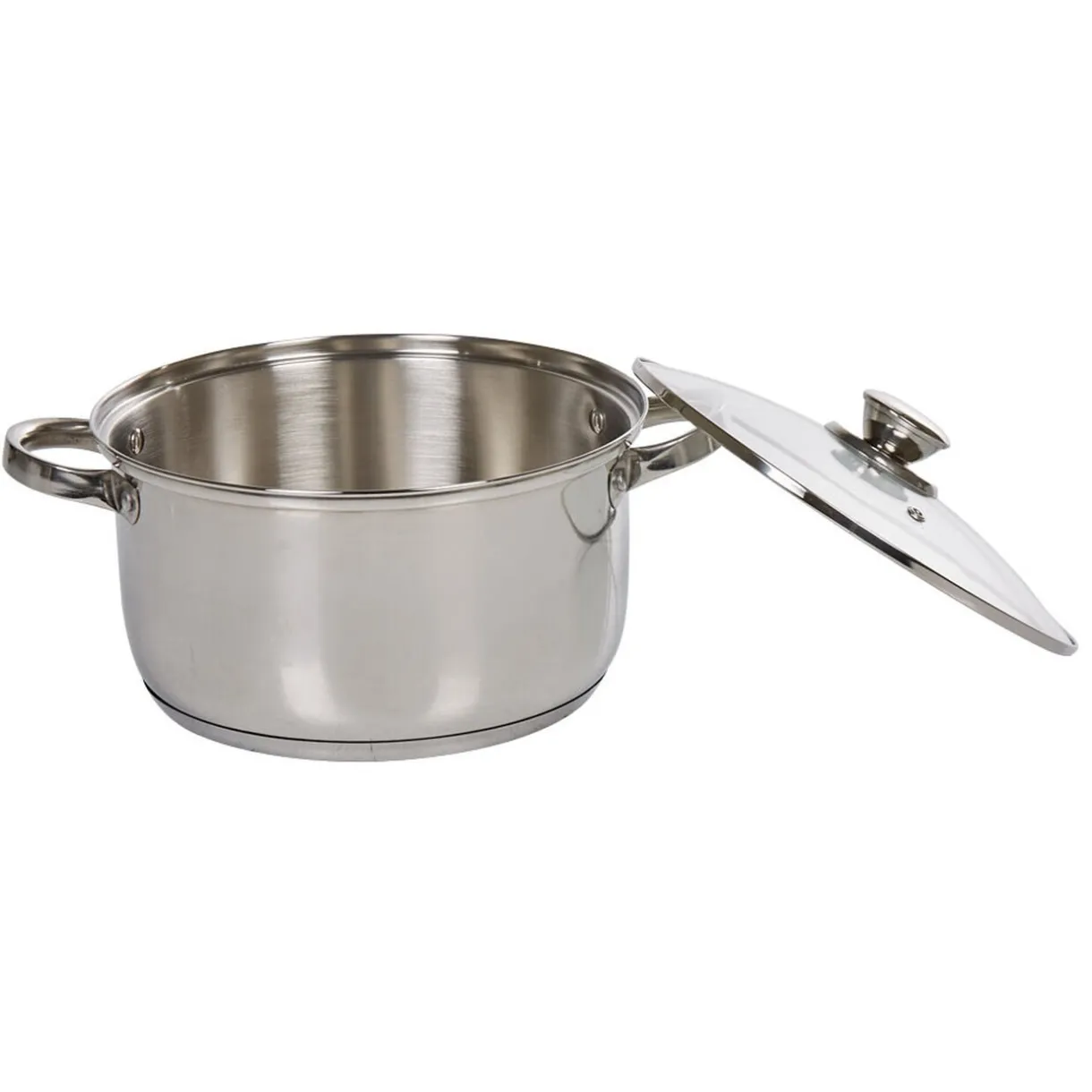 Gifi Marmite inox avec couvercle en verre