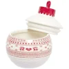 Gifi Mini bonbonnière en céramique décor Noël rouge blanc New