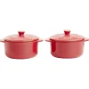 Gifi Mini cocotte en céramique motif flocon rouge x2 Best