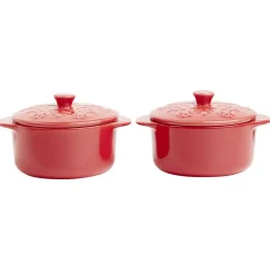 Gifi Mini cocotte en céramique motif flocon rouge x2 Best
