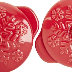 Gifi Mini cocotte en céramique motif flocon rouge x2 Best