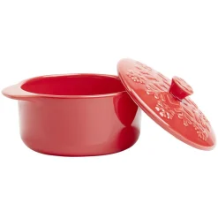 Gifi Mini cocotte en céramique motif flocon rouge x2 Best