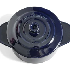Gifi Mini cocotte individuelle en céramique avec couvercle - bleu ou noir Outlet