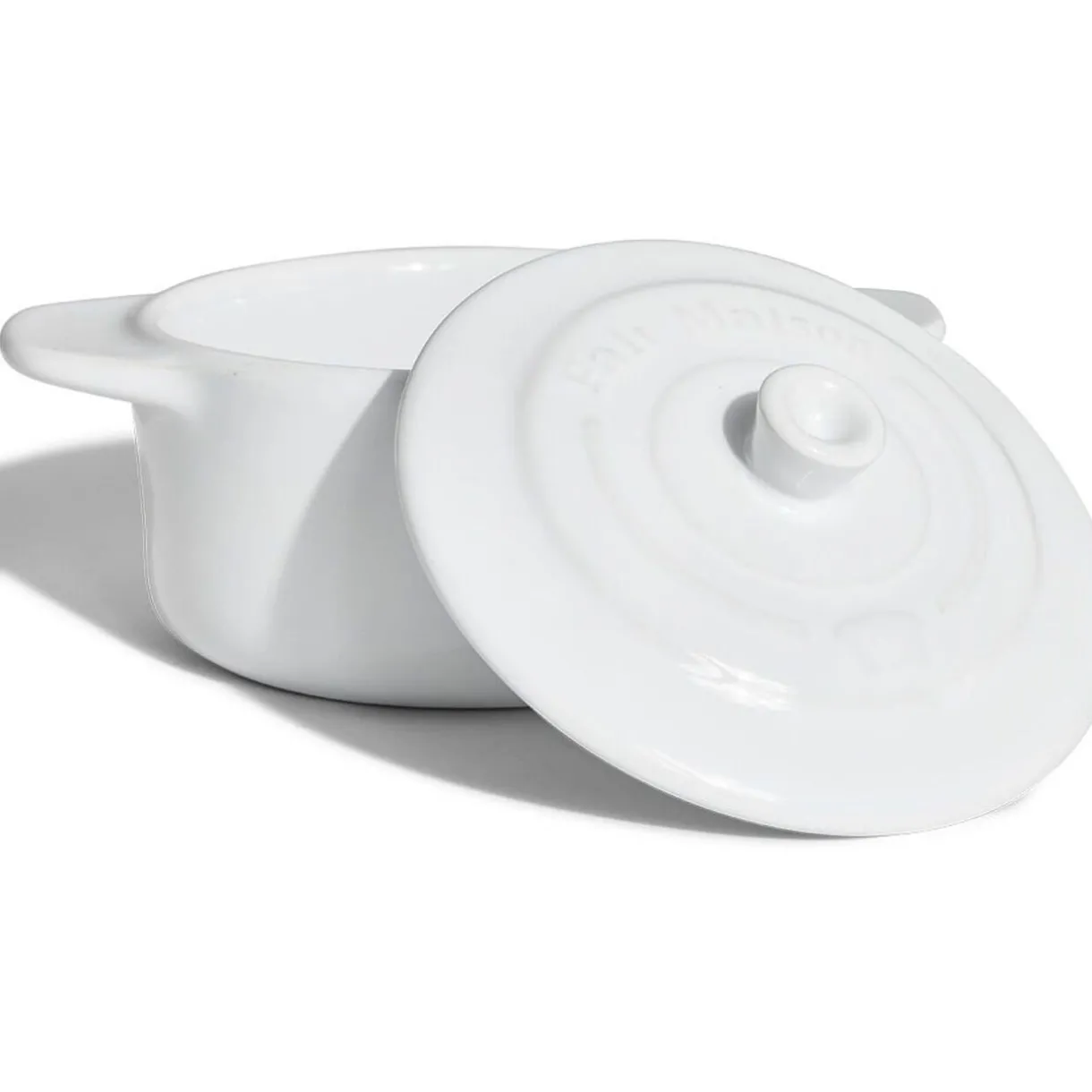 Gifi Mini cocotte individuelle en céramique avec couvercle - gris ou blanc Online