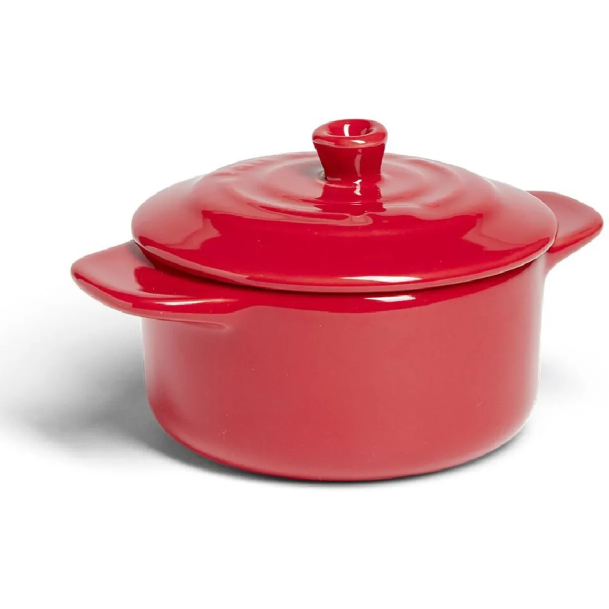 Gifi Mini cocotte individuelle en céramique avec couvercle - rouge ou vert Hot