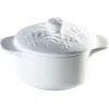 Gifi Minis cocottes blanches avec couvercles motifs flocons x2 Best