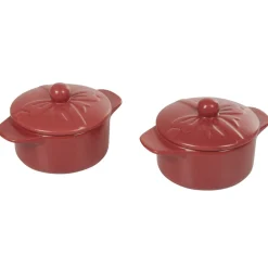 Gifi Minis cocottes rouges mat avec couvercle x2 Outlet