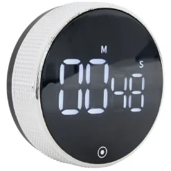 Gifi Minuteur numérique magnétique noir Ø7,8x2,7cm Hot