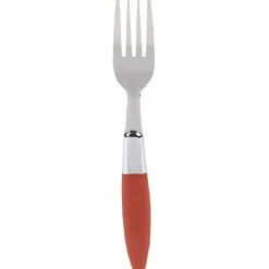 Gifi Ménagère 24 pièces avec support inox manche plastique rouge