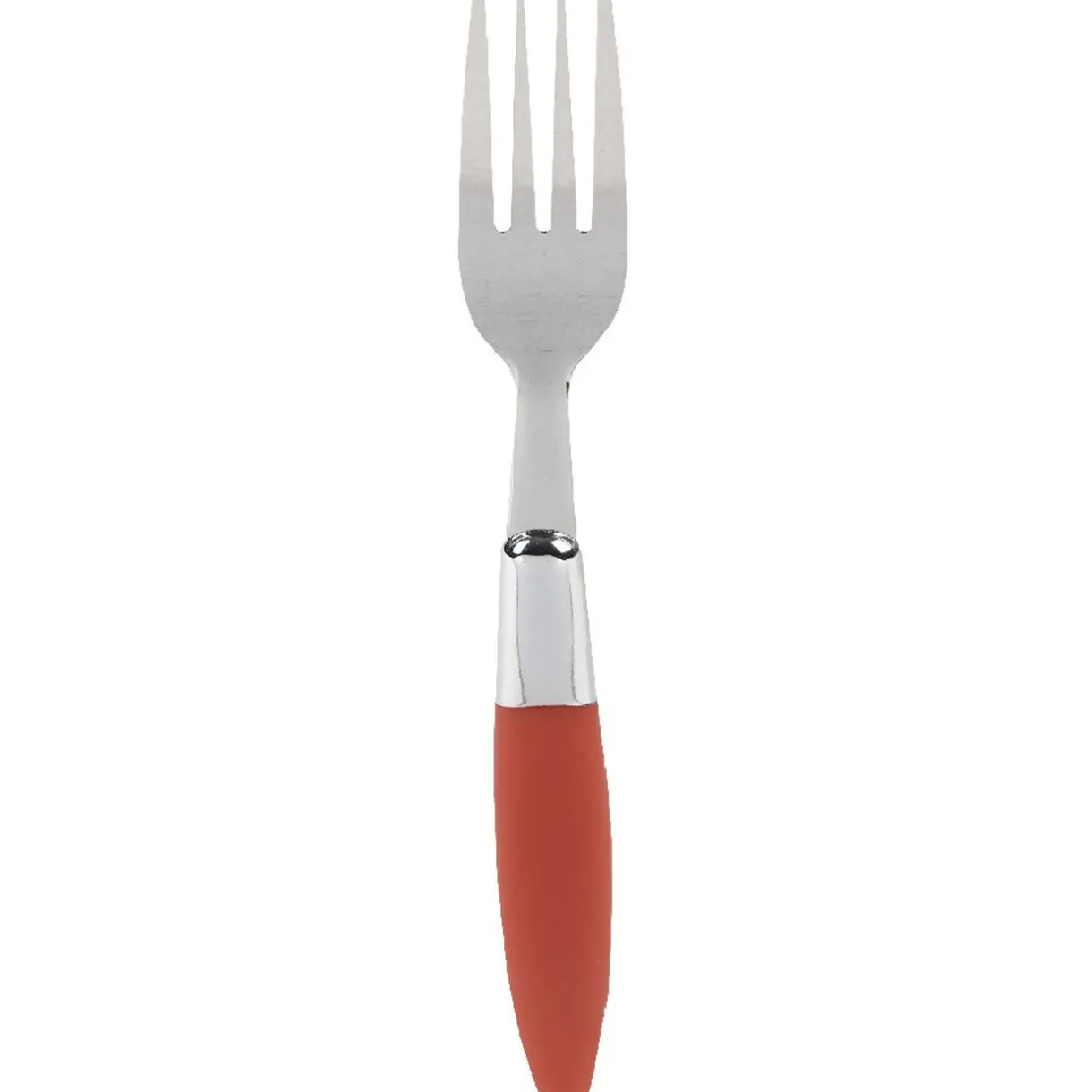 Gifi Ménagère 24 pièces avec support inox manche plastique rouge