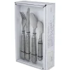 Gifi Ménagère 24 pièces pailleté gris argent Online