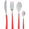 Gifi Ménagère de 16 couverts manche rouge