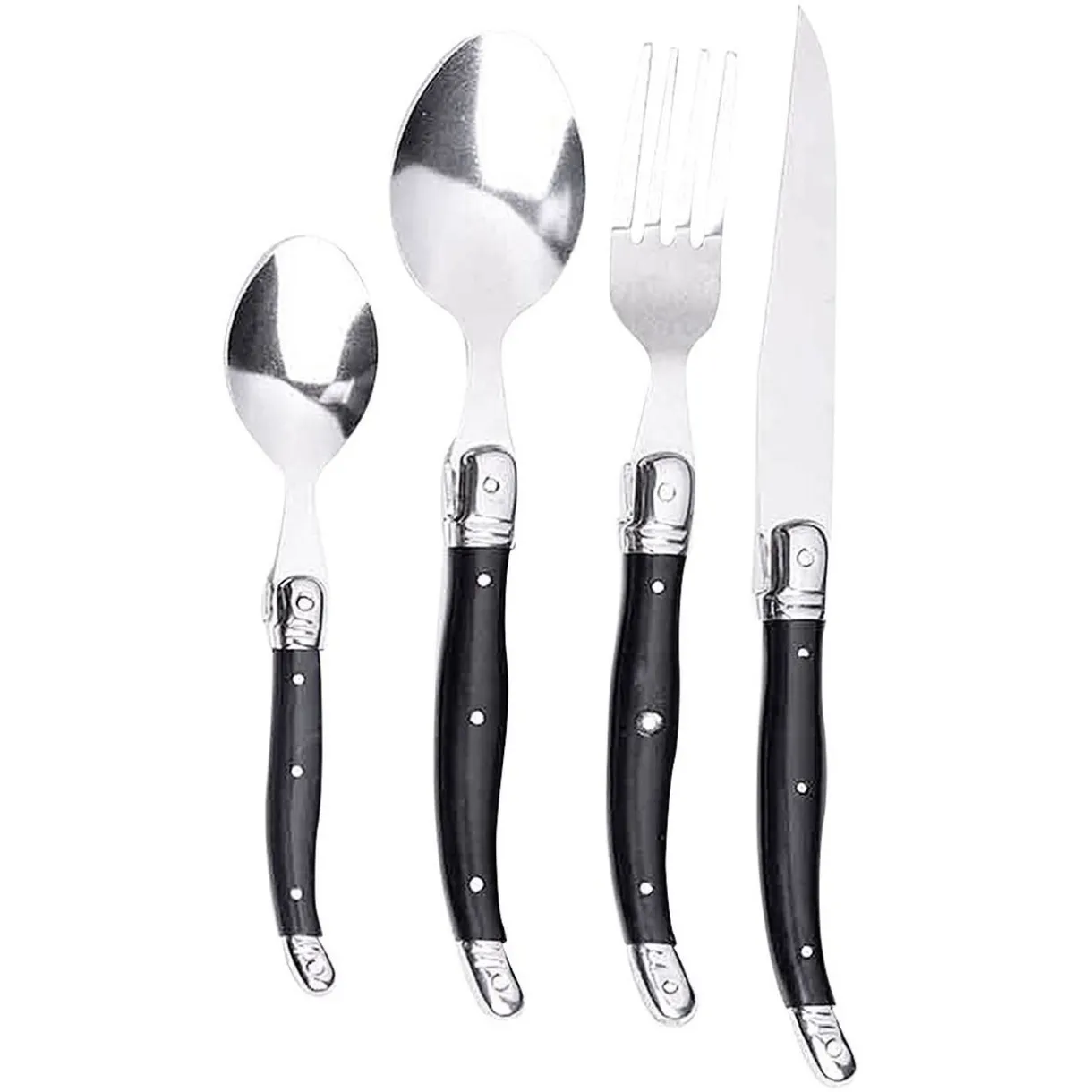 Gifi Ménagère inox manche gris 24 pièces