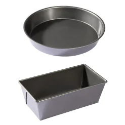 Gifi Moule à cake + Moule à manqué métal anti-adhérent Outlet