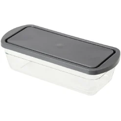 Gifi Moule à cake en verre avec couvercle gris Clearance