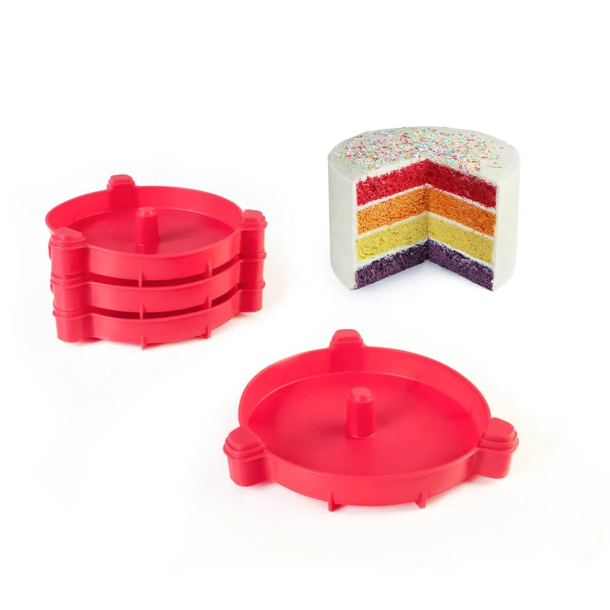 Gifi Moule à gâteau arc en ciel 4 pièces Best