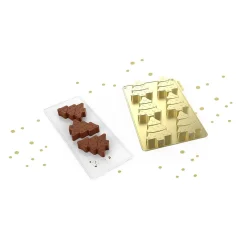 Gifi Moule à gâteau forme sapin de Noël x 6 en silicone Clearance