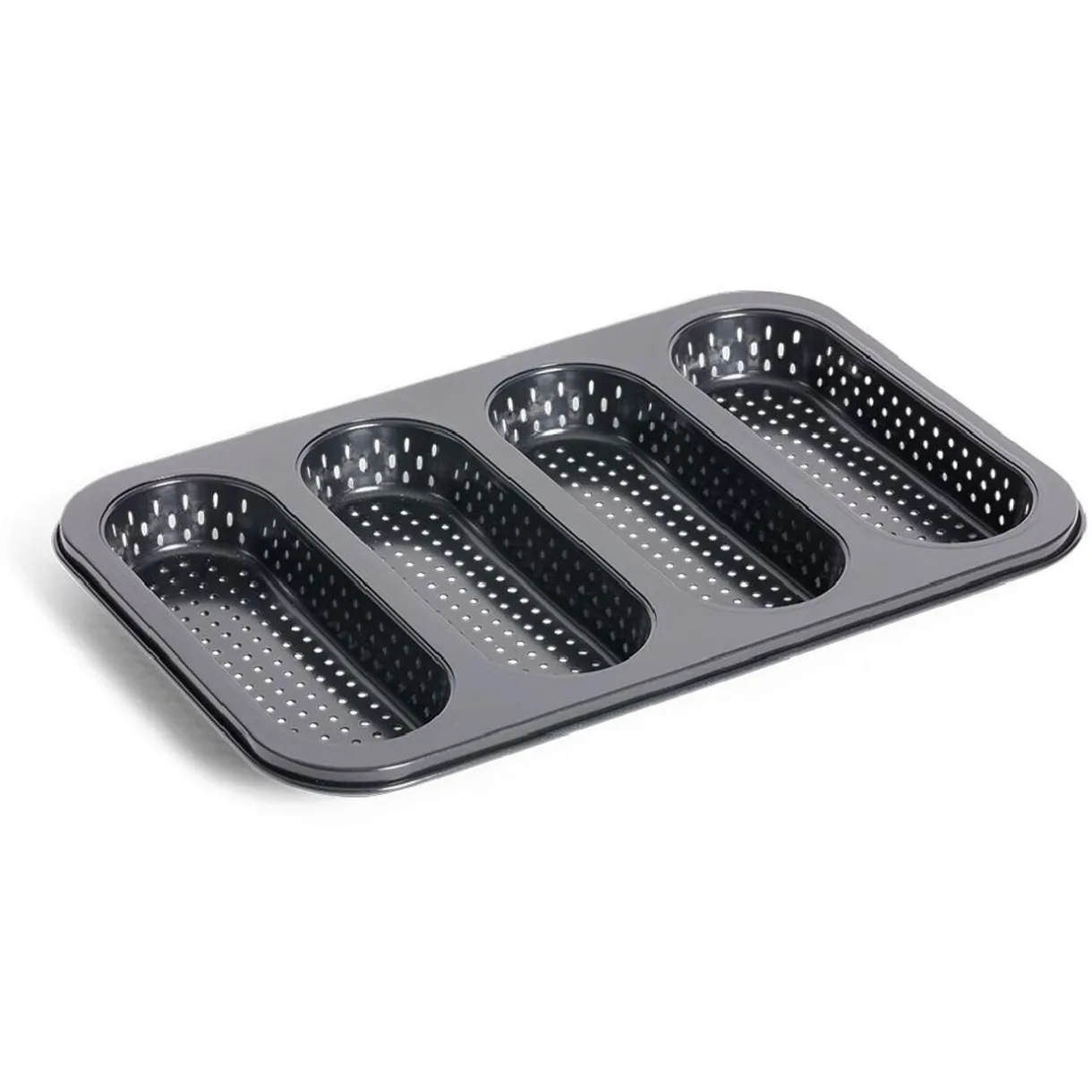 Gifi Moule à mini baguette perforé acier noir 33,6x22xH3cm New